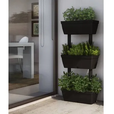 Obrázok produktu pre The Living Store Kvetináč 6-dielny 100 cm antracitový
