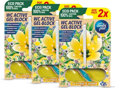 Produktbild von Ambi Pur WC Active Gel-Block 2x45g Citrus & Jasmin - WC Duft (3er Pack)
