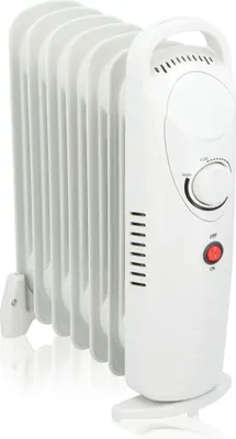 Produktbild von alpina Öl Heizkörper Elektrisch – Mobiler Radiator Heizung 850W – Elektro Heizkörper mit Thermostat – Elektrische Zusatzheizung mit Überhitzungsschutz – Weiß