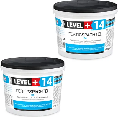 Produktbild von Spachtelmasse Fertigspachtel 10+10Kg Glättspachtel Gipsspachtel Polymerbasis Gebrauchsfertig Für Trockenbau RM14