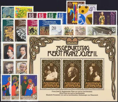 Produktbild von Liechtenstein 1981 postfrisch Nr. 764-790 Block 11
