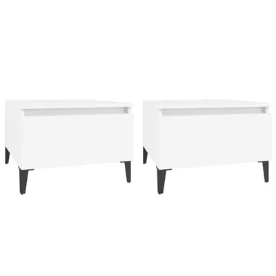 Obrázok produktu pre vidaXL Bočné stolíky 2 ks. Biele 50x46x35 cm výrobok z dreva