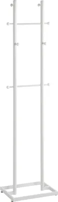 Garderobenständer Metall weiß 45x175x34 cm freistehend