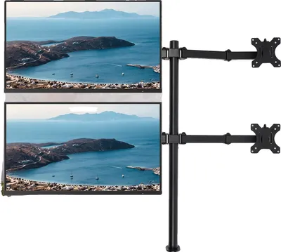 Zdjęcie produktu dla Podstawka pod monitor, regulowana wysokość, obrót 360°, czarna