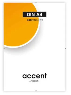 Produktbild von accent by nielsen rahmenloser Bilderrahmen Clipframe, 21x29,7 cm (A4), Antireflexglas