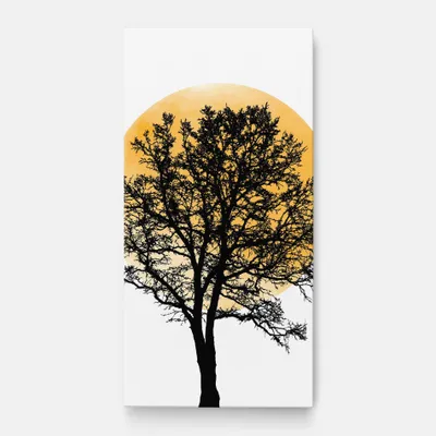 Produktbild von ARTHUB® Leinwandbild 40x80 cm, Orange Sun 01 | Wohnzimmerdekoration, Hängende Bilder, Wanddekoration, Heimdekoration, Abstrakte, Abstrakte Kunst