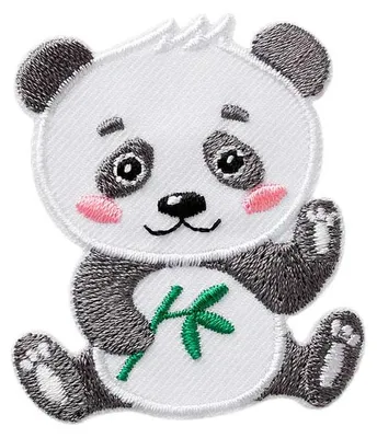 Produktbild von Panda Tier - Aufnäher, Bügelbild, Aufbügler, Applikationen, Patches, Flicken, Zum Aufbügeln, Größe: 4,5 x 5,1 cm