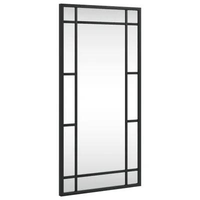 Zdjęcie produktu dla vidaXL Lustro ścienne czarne 30x60 cm prostokątne żelazne