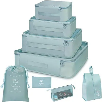 Produktbild von Famanu Packing Cubes Set 8-teilig - Handgepäck Kofferorganizer