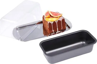 Immagine prodotto di Set di tre piatti da torta - versatile ed elegante - acciaio inossidabile - 35 x 17 x 7 cm