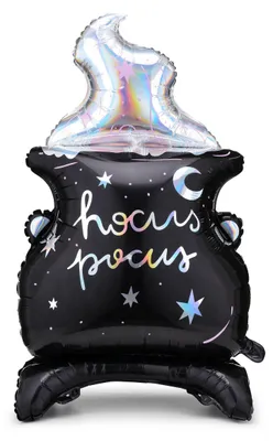 Produktbild von Folienballon Zauberkessel Hocus Pocus 80x48cm stehend mit Luftfüllung