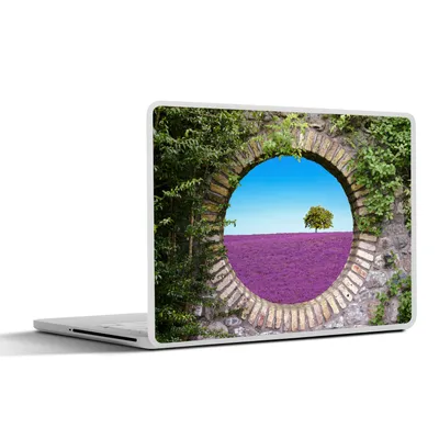 Produktbild von MuchoWow® Laptop Aufkleber Sticker Cover Lavendel - Ausblick - Blumen - Sommer 40x30 cm - Laptop Dekoration - Selbstklebend