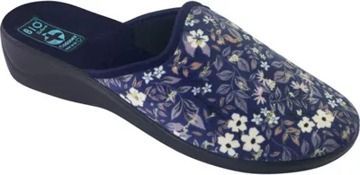 Produktbild von Damenhausschuhe ADANEX Silvia 29158 blau mit Blumen