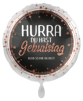Produktbild von Hurra Geburtstag Folienballon 45cm