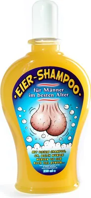 Produktbild von Eier Shampoo als lustiges Geschenk für Männer im besten Alter – Duschgel Geschenk mit witziger Verpackung - 350 ml
