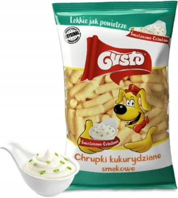 Obrázek produktu pro Kukuřičné chipsy Gusto se smetanovou a cibulovou příchutí 100 g