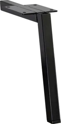 Produktbild von WAGNER Möbelbein / Sofafuß schräg 80er JAHRE STIL - 20 x 80 x 80 x 200 mm, Stahl schwarz matt, filigran, Retro - 12542001