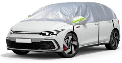 Productafbeelding van Halve garage, autotent voor auto's met een hellende achterklep, tot 440 cm, met reflecterende strepen