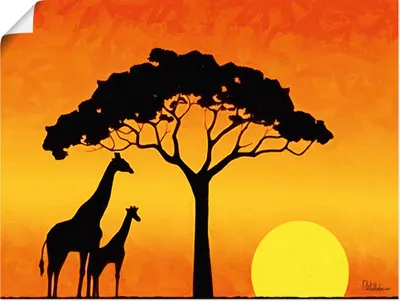Produktbild von ARTland Poster Erinnerungen an Afrika III Größe: 120x90 cm