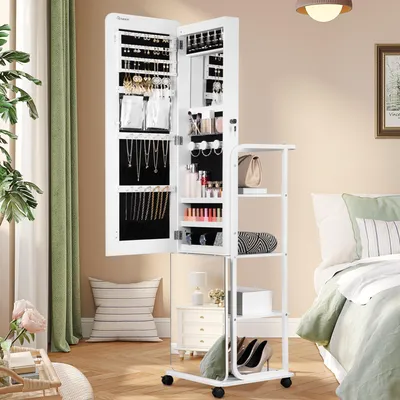 Obrázok produktu pre 360° skrinka na šperky - šperkovnica - úložný box na šperky - organizér na šperky - stojan na šperky - otočná o 360°