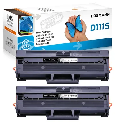 Obrázok produktu pre LOSMANN 2x tonery kompatibilné s Samsung MLT-D111S M2020, vhodné pre modely Samsung Xpress M2078FW, M2078W, SL-M2022, SL-M2022W, série M2000, modely M2020, M2020W, M2021, M2021W, M2022, M2022W, M2026, M2026W, M2070, M2070F, M2070FW