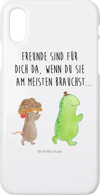 Produktbild von Mr. & Mrs. Panda Iphone 10 Handyhülle Schildkröte Maus - Weiß - Geschenk, Cover, Fröhlich, Freunde, X, Handy, Hülle, Freundinnen