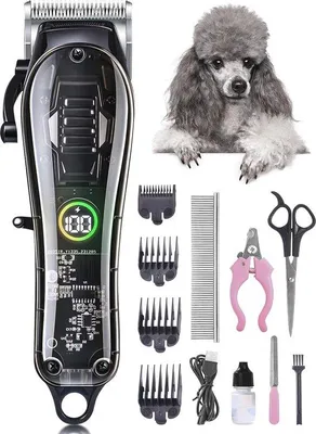Obrázek produktu pro Tichý zastřihovač pro zvířata, vodotěsný, pro psy a kočky