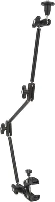Image de Bras de friction articulé réglable, pince de table avec filetage 1/4 pouce 3/8 pouces, support de bras rotatif 360�� en acier inoxydable, pour tablettes, téléphones, moniteurs, appareils photo DSLR