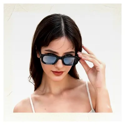 Produktbild von Vintage Rechteckige Sonnenbrille für Damen und Herren mit UV-Schutz
