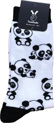 Produktbild von TwoSocks lustige Socken - Panda Socken, Motivsocken für Damen & Herren  Baumwolle Einheitsgröße