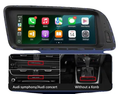 Obrázok produktu pre Autorádio, systém s dvojitým ovládaním, inteligentný systém, kompatibilné s modelom Audi Q5 (ročníky 2009-2016), 8,8 palca, model Q5, bez GPS
