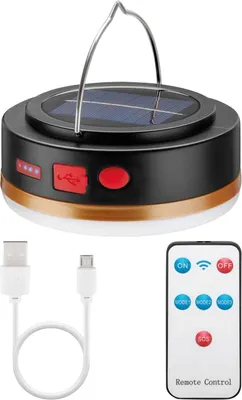 Produktbild von Goobay LED-Solar-Campinglampe mit IR-Fernbedienung (60344)