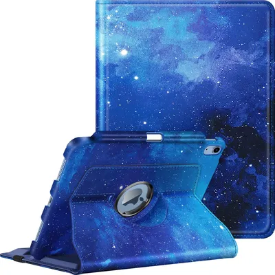 Produktbild von Fintie Hülle für iPad 11 Generation 11 Zoll 2025 (A16), iPad 10 Generation 10.9 Zoll 2022 mit Pencil Halter - Schutzhülle Cover mit 360 Grad drehbarem Ständer und Auto Schlaf/Wach, Sternenhimmel