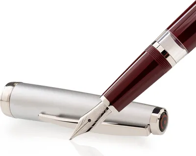 Produktbild von Cleo Skribent Classic Metall Kolben-Füllhalter, bordeaux, M-Feder
