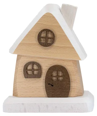 Produktbild von Holzwaren Egermann großes Räucherhaus - erzgebirgische Räucherdeko aus Holz - 15cm - 917 natur