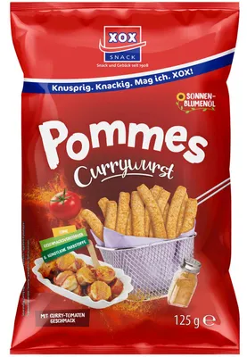 Produktbild von XOX Pommes Currywurst 125g