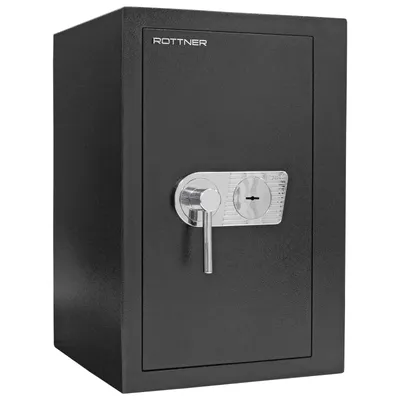 Obrázok produktu pre Rottner Monaco 65 nábytkový trezor čierny | Trezorový zámok na kľúč | 43.5 x 65.5 x 44.5 cm