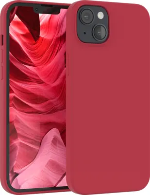 Produktbild von EAZY CASE Silikonhülle für Apple iPhone 14 Plus Silikon Backcover Schutz in Rot