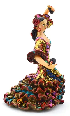 Immagine prodotto di Mosaico raffigurante una ballerina di flamenco, altezza 9 cm