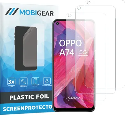 Produktbild von Mobigear  OPPO A74 5G Displayschutz Schutzfolie - Hüllenfreundlich (3er Pack)