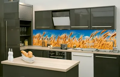 Produktbild von Küchenrückwand Folie selbstklebend WEIZENFELD 260 x 60 cm - Klebefolie - Dekofolie - Spritzschutz für Küche -