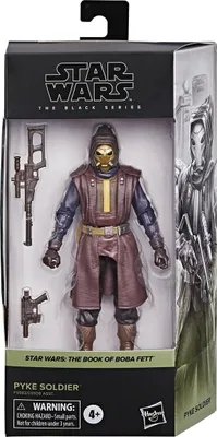 A Star Wars Black Series Pyke Soldier action figure from The Book of Boba Fett, displayed in its original packaging.