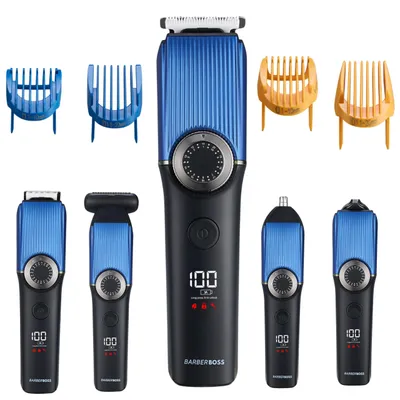 Produktbild von BarberBoss 5-in-1 Schnurloses Fellpflegeset für Männer, Bartschneider, Haarschne