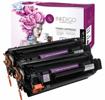 Produktbild von Inkdigo 2er-Pack Toner CB435A für HP LaserJet P1005, P1006, P1007, P1008 – Schwarz,, KI-generiertes Bild