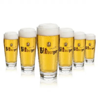 Produktbild von 12x Bitburger Bier Glas 0,2l Willi Becher