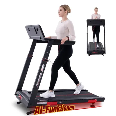 Produktbild von Laufband für zu Hause,3700W 5HP, 1-15km/h, Elektrischer Winkellift 0-15 St. Mit AI Funktion,50*135 cm Laufbahn, 1-16,5km/h, mit APP, bluetooth