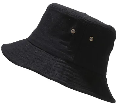 Productafbeelding van Fischerhut dameshoed, zwart, katoen, one size, opvouwbaar