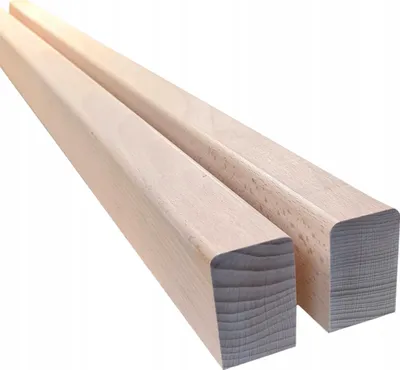 Obrázek produktu pro Zábradlí schodiště - Čtvercové dřevo - Bukové dřevo - 6 x 4 x 100 cm - Zábradlí - Broušené - Připravené k lakování nebo natírání