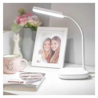 Zdjęcie produktu dla EMOS LED lampa stołowa MOLLY 12W, jasność 650lm, możliwość ściemniania, nast. kolor światła, elastyczne ramię lampy, kabel 1,5m + adapter, biały, Z7638W