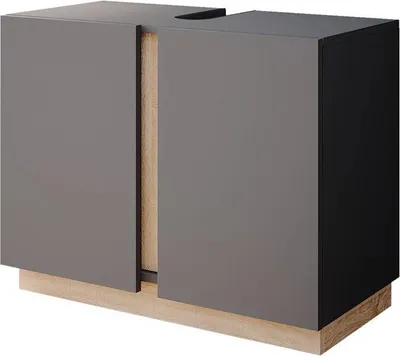 Produktbild von Waschbeckenunterschrank Vicco Gloria Anthrazit 70.4 x 55.5 cm mit 2 Türen, Model 40884